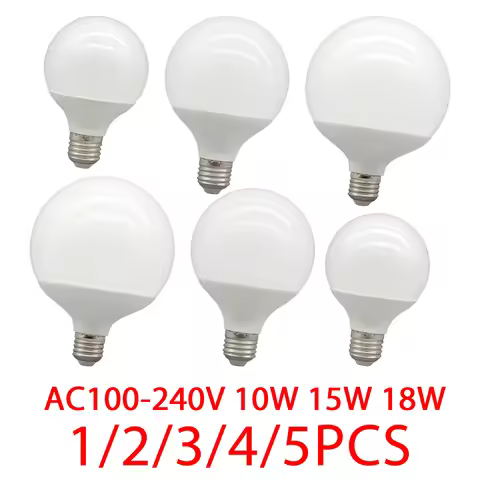 1-5 Pack G80 G95 G125 Globe LED Light Bulbs 10W 12W 18W 40 Watt Equivalent LED Edison Bulbs, Warm Wh