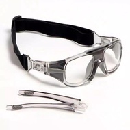 Futsal basketball sports glasses with free minus lenses, anti-fog wipe