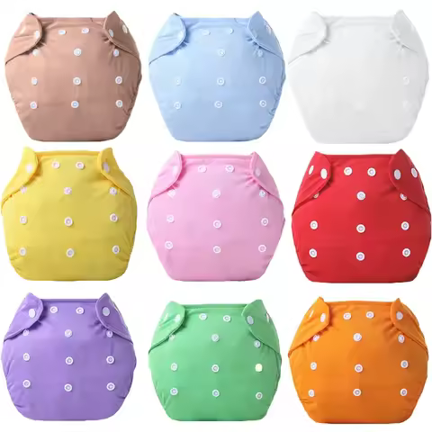 Diaper Pants Are Washable Newborn Baby Diaper Pockets Waterproof Have Snap Fasteners for Securing Ba