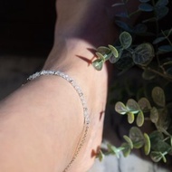 925銀腿手鍊、月光石腳鍊、摩羯座石、聖誕禮物