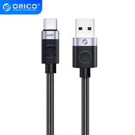 [ออกใบกำกับ- ทักแชท] ORICO 66W USB Cable 6A Fast Charging Charger Wire Cord For Huawei P40 LED Data 