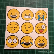 Smiley Cutting Sticker laptop Sticker gadget motorbike car