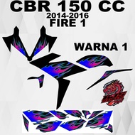 CBR 150 R striping sticker - CBR 150 R fire decal sticker 1
