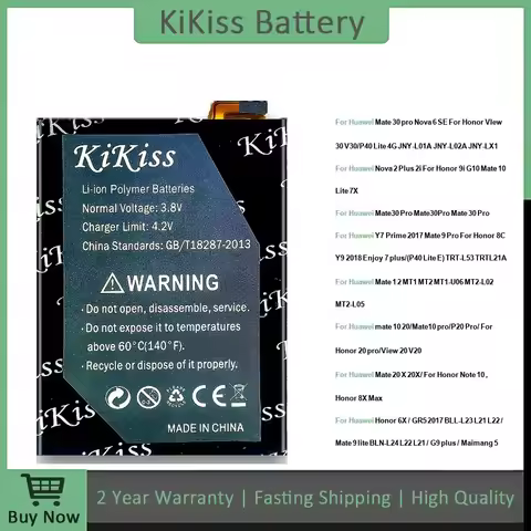 HB555591EEW HB486586ECW Battery For Huawei MATE30 Nova P30 View Y7 2 Mate S 1 7 8 9 30 40 For Honor 
