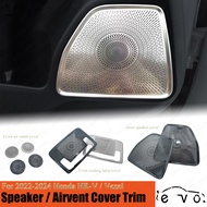 For 2022 - 2024 Honda HR-V Door Speaker Cover HRV Vezel Reading Lamp Panel Cover Titanium Stainless 