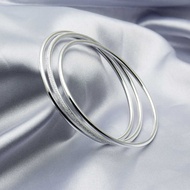 Sansheng Sanshi Silver Bracelet 9999 Inheritance Pure Silver Bracelet Girls Sterling Silver Thin Cir
