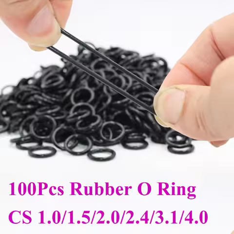 100/50Pcs Black NBR O Ring CS 1/1.5/2.0/2.4/3.1/4mm Seal Washer Round Rubber Sealing Gasket for Auto