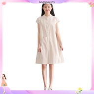 LAHSTORE turtleneck sleeveless dress with side pockets DS05 (Cream White, Light Moss, Earth Orange)