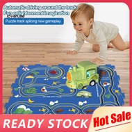 /LO/ Electric Vehicles Rail Toy Durable Toy Train Set Electric Trolley Toddler Puzzle Track Play Set with Vehicles Educational Montessori Toy