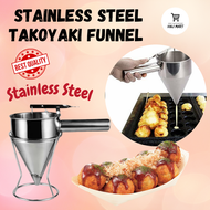 Stainless Steel Takoyaki Funnel with Stand / Takoyaki Batter Dispenser Kuih Bahulu / Kaya Ball Batte