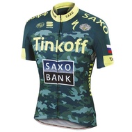 Tinkoff Camouflage MTB MTB Breathable Short Sleeve Cycling Jersey Top shirt For Men Military Green