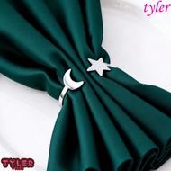 TYLER 6PCS Moon Napkin Rings, Modern Minimalist Star Napkin Buckle, Party Supplies Gold/Silver Metal