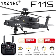 ​YXZNRC F11S RC Helicopter 1:32 AH-64D Apache 2.4G 6-Axis Gyro 9CH GPS Optical Flow Positioning 5.8G