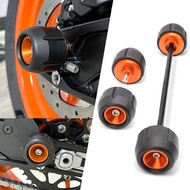 Motorcycle Front & Rear Wheel Fork Axle Sliders Cap Crash Protector Fit For RC390 RC 390 2022 2023