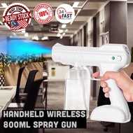 [READY STOCK] Handheld Wireless 800ML Nano Gun Blue Light Atomizer Spray Gun Sanitizer Pembasmi Kuman