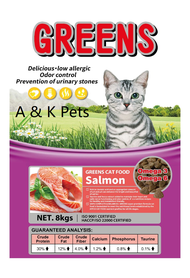Greens Makanan Kucing Salmon 8KG Greens Dry Cat Food