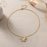 Adjustable Necklace - 14K Gold-Coated Butterfly Necklace