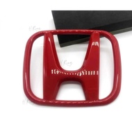 H.Rong 1pcs Honda Jazz / City / HRV / Civic / BRV / GLOSSY Red H Logo / Emblem ( Front & Rear )