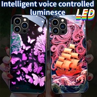 butterfly glass LED light glow phone case for Samsung phone case S21+ S21ULTRA S22 S22ULTRA S20ULTRA S23ULTRA S23+ S20 S21 S20+ S22+ S20 FE S10 S10+ S9 S10E S9+ S24Ultra S24+ S24