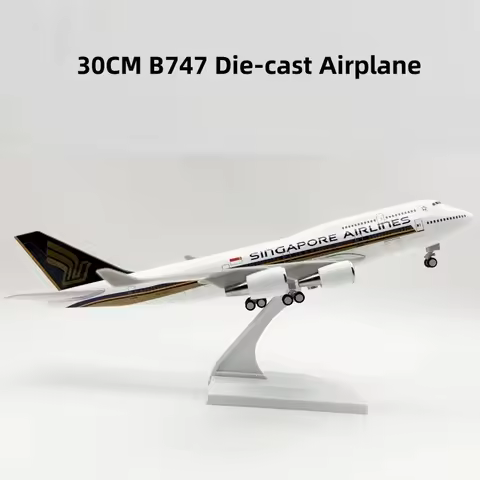 airplane kids toys 747 Airplanes Model 30CM Resin 1/240 Scale Singapore Airlines B747 Aircraft Model