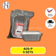 405-P MYCHEF ALUMINIUM FOIL TRAY WITH LID / BAKE CONTAINER - 5 PCS PER PACK