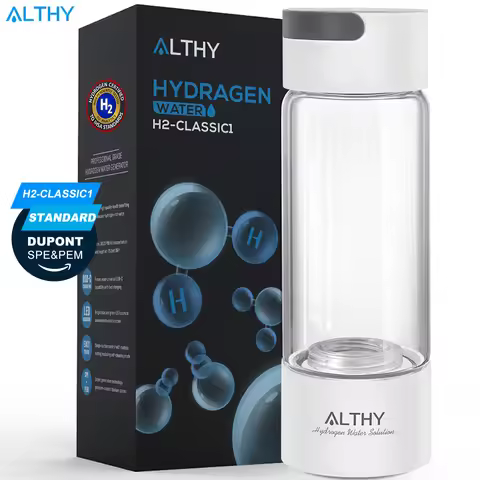 ALTHY Hydrogen Rich Water Generator Bottle Cup - DuPont SPE PEM Dual Chamber Maker lonizer - H2 Inha
