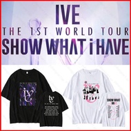IVE 2024 World Tour Concert T-shirt loose print summer support cloth Wonyoung Yujin Gaeul LIZ Rei Le