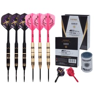 Jazz-Metal Luxury Steel Tip Darts Set 21g/24g/26g with AK5 Integrated Dart Flights
