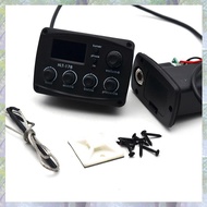 Q1Acoustic Guitar EQ Preamp with Digital Procedding Tuner 3 Band EQ Equalizer with Tuner Guitar Pick