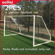 Heavy Duty White PE Soccer Goal Net Weather Resistant For Outdoor Indoor 5 A Side Teams