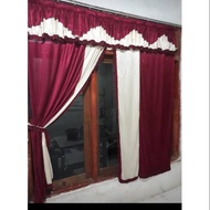Center split fringe curtain