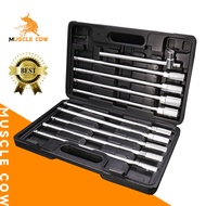 MUSCLE COW บล็อกตัวทีคอยาว ด้ามสไลด์ 11 ตัวชุด ชุดบล็อกตัว T ด้ามยาว ชุดบล็อก ลูกบล็อก ยี่ห้อ