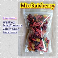 250g HealthyCemilan Mix Dried Fruit Mix Raisberry | Raisin dried berry | Healthy gojiberry Fruit Mix