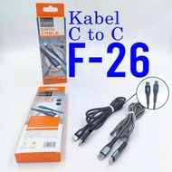 PD F26 120W TYPE C TO TYPE C FAST CHARGING 3.1A DATA CABLE FOR ANDROID SMARTPHONE [SR]