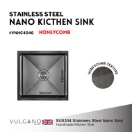 VULCANO 40cm x 46cm Nano Honeycomb Kitchen Sink - VNHC4046