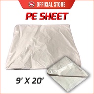 PE SHEET 9' X 20' FOR COVERING - MULTIPURPOSE PLASTIC/PE COVERING FLOOR / WALL / FURNITURE FROM PAIN