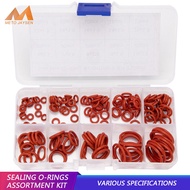 150pcs 1.5mm 1.9mm 2.4mm Thickness Red Silicone VMQ O Rings 10 Sizes PCP Oring Sets Durable Differen