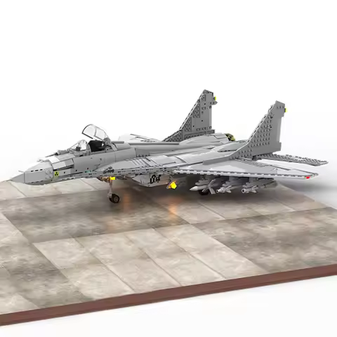 1622PCS MOC War Series MIG-29 Jet Fighter Warplane Model Building Blocks Stacking Bricks Creative To