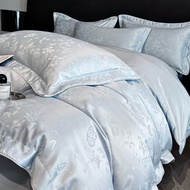 Premium-Quality TC1600 Double-sided Ice Silk TC1600 4IN1 Bedsheet Set Fitted Sheet—Bedding Set Cool-