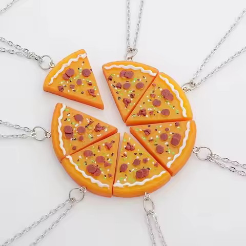 Best Friends Forever Necklace Pizza Necklace or Keychian Bff Friendship Best Gifts for Friends Neckl