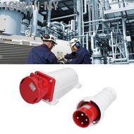 1qiwan-my Industrial Socket Plug Connector  Electrical Plugs IP67 Waterproof 3 Phase Power 4Pin 63A 