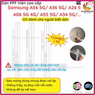 (Combo of 2 sets) 4-sided PPF Skin Carbon EDGE stickers for Samsung A17 A06 A16 A36 A56 A54 A26 A15 