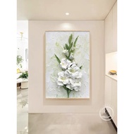 (With Frame) Abstract Flower Sweet Floral Leaf Canvas Painting Prints Pictures