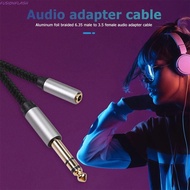 FUSIONFLASH AUX Cable Headphone Jack Headphone Plug 6.5/3.5mm Converter 6.35 Male Microphone Convert
