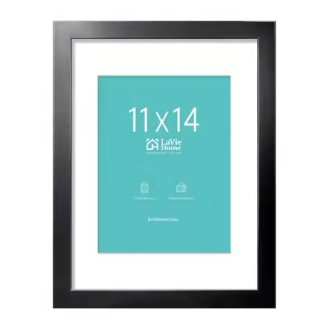 11x14 Picture Frame, 11 x 14 Frame Display Pictures 8x10 with Mat or 11x14 Without Mat, Stable and S