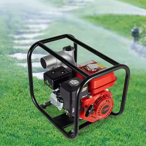 Water Transfer Pump, Agricultural Irrigation Equipment Portable Gasoline Water Pump Air-Cooled Petro