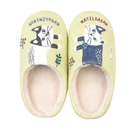 Kusuguru Japan 日本眼鏡貓 拖鞋 保暖靜音室內拖鞋 -Matilda黃色