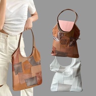 Female Bag 26ss Show hobo Bag Female Stitching Tote Underarm Bag