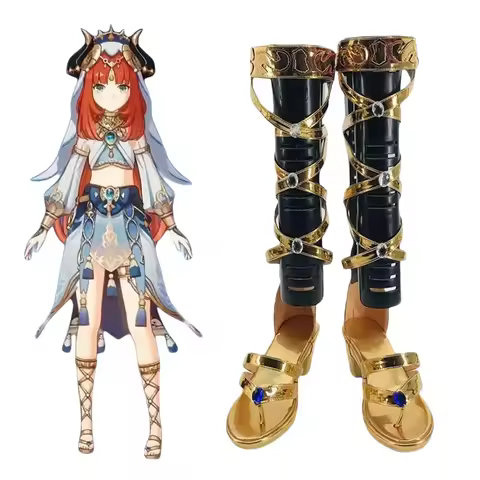 ABC123Genshin Impact Cosplay Nilou Anime Cos Comic Halloween For Woman Men Shoes # 1 # W.b;6'j,k.9;a