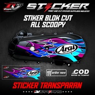 Transparent Sticker Block Cvt Motor All Scoopy Models/ Bax Cvt Transparent Uv Sticker